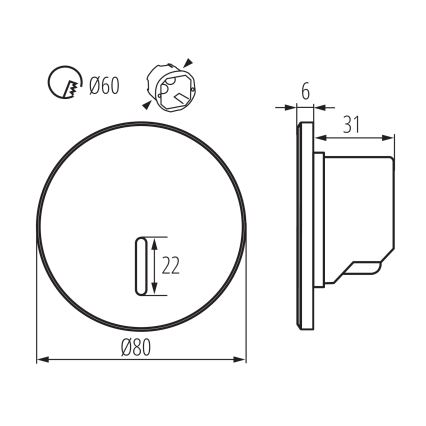 LED-trapverlichting MAGNIK LED/1,7W/230V 2700/3300/3900/4600/5700K zwart rond
