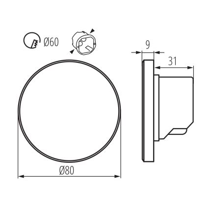 LED traparmatuur MAGNIK LED/1,7W/230V 2700/3300/3900/4600/5700K wit rond
