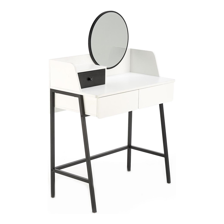 Kaptafel AGNES 120x80 cm wit/zwart