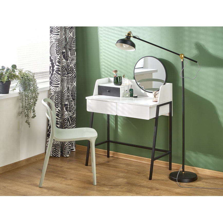 Kaptafel AGNES 120x80 cm wit/zwart