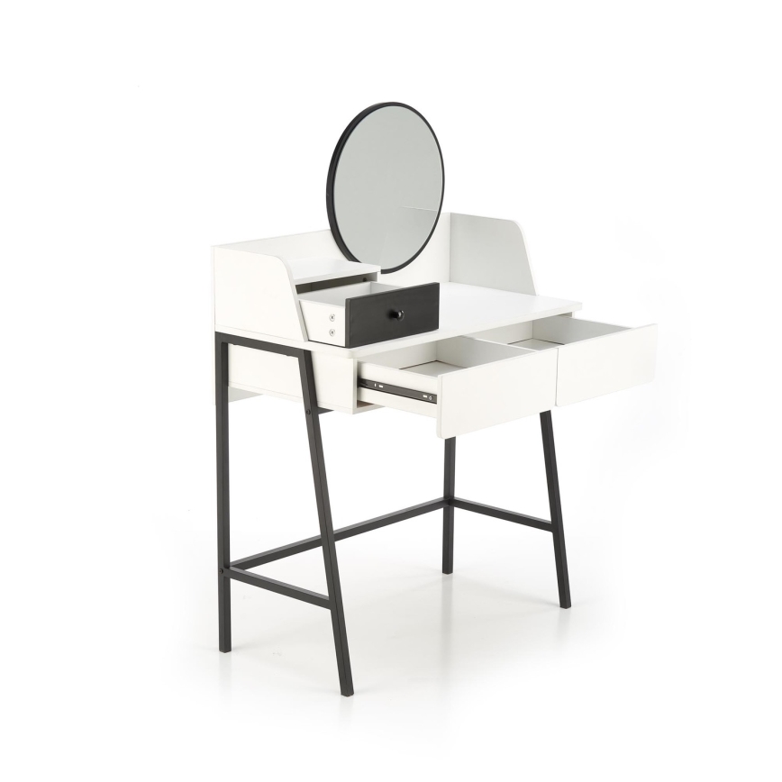 Kaptafel AGNES 120x80 cm wit/zwart