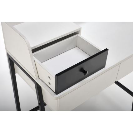 Kaptafel AGNES 120x80 cm wit/zwart