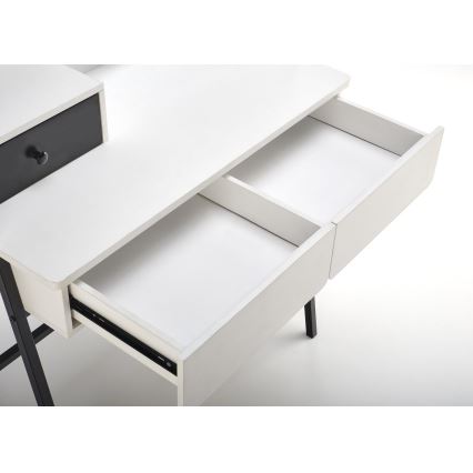 Kaptafel AGNES 120x80 cm wit/zwart
