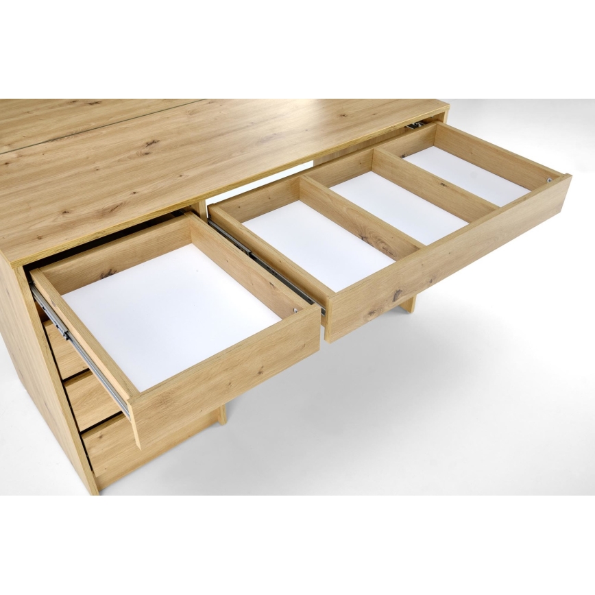 Kaptafel AMORIO 120x55 cm artisan eiken