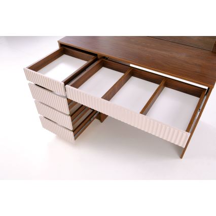Kaptafel AMORIO 120x55 cm kasjmier/walnoot decor