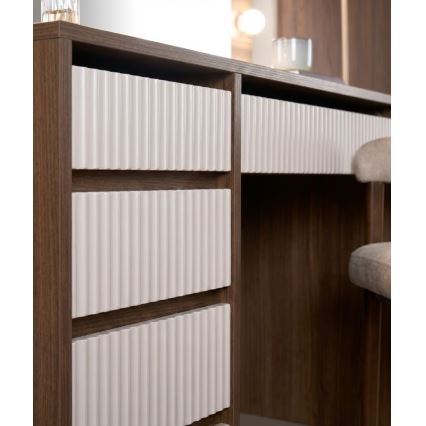 Kaptafel AMORIO 120x55 cm kasjmier/walnoot decor