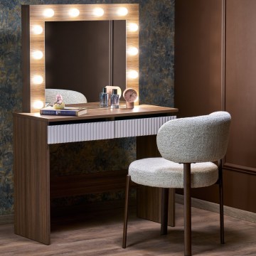 Kaptafel AMORIO 94x43 cm kasjmier/walnootdecor