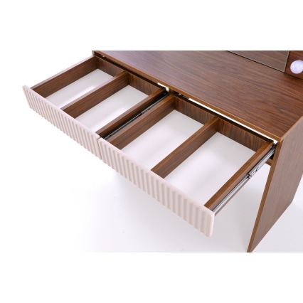 Kaptafel AMORIO 94x43 cm kasjmier/walnootdecor