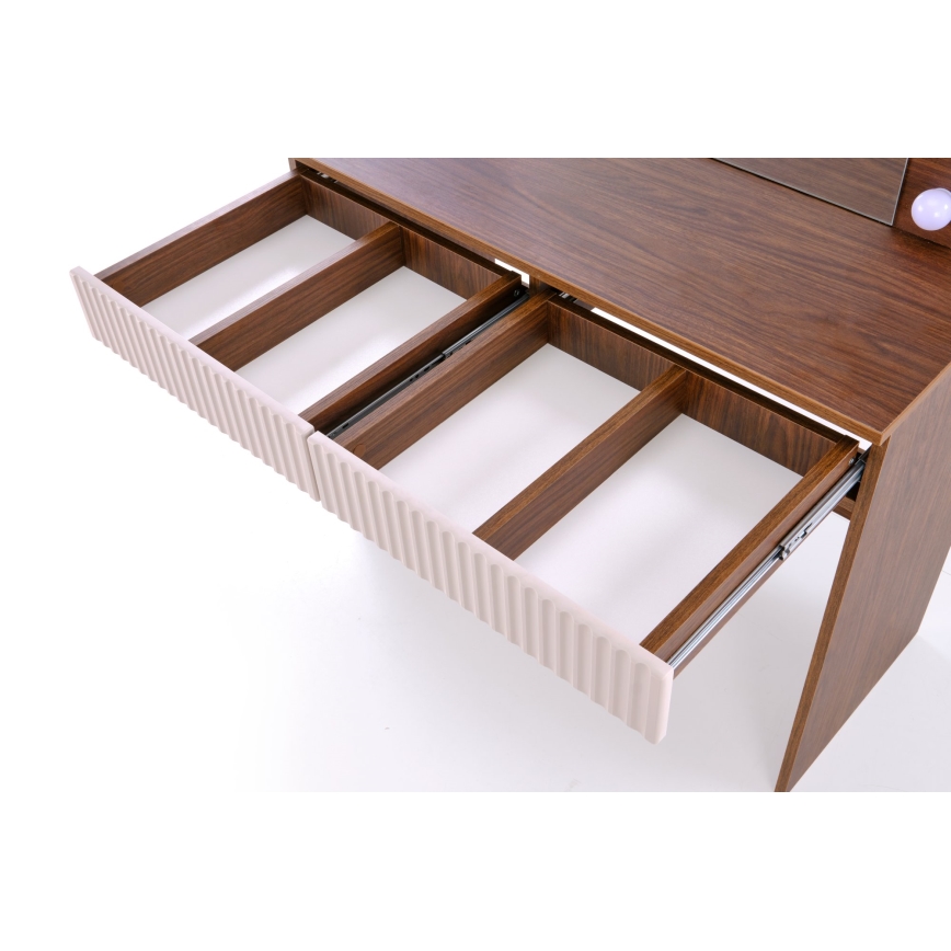 Kaptafel AMORIO 94x43 cm kasjmier/walnootdecor