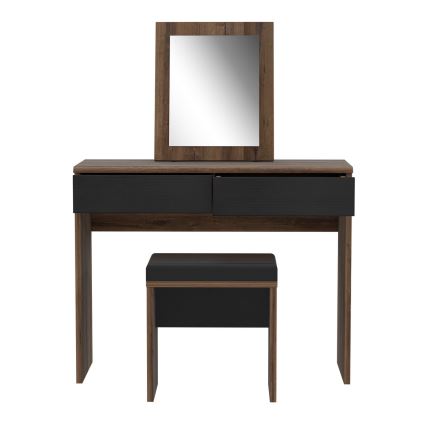 Kaptafel JUNO + kruk 45x29,6 cm bruin/zwart