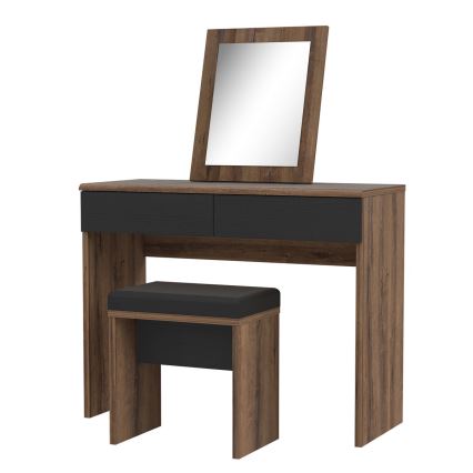 Kaptafel JUNO + kruk 45x29,6 cm bruin/zwart