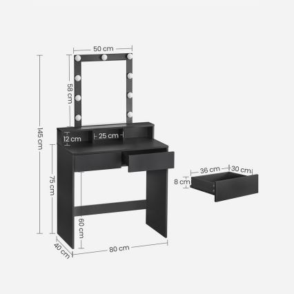 Kaptafel LADA zwart