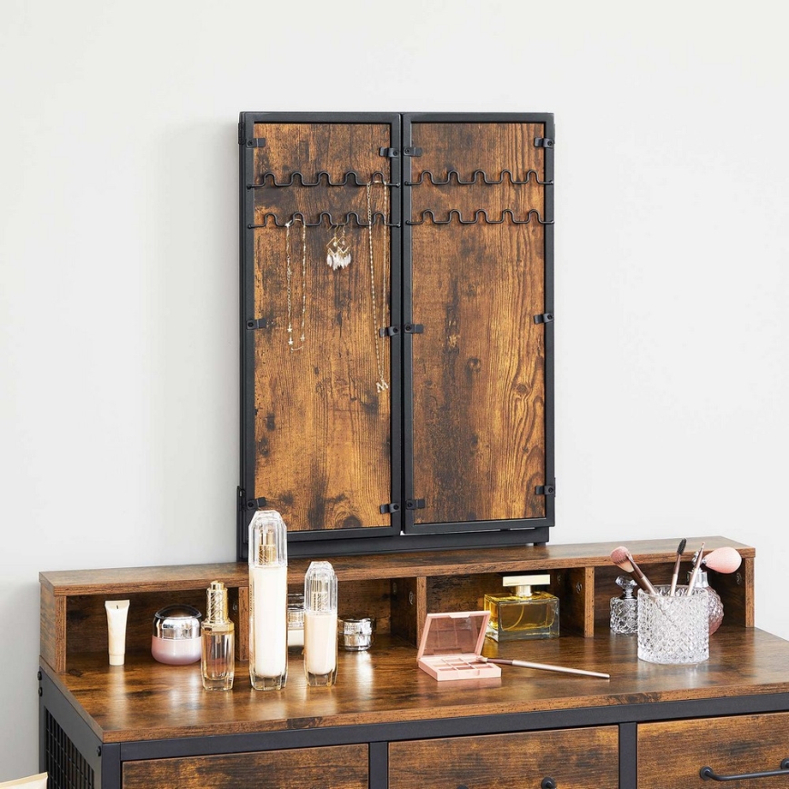 Kaptafel met kruk 28,6x42 cm FLORA bruin/zwart
