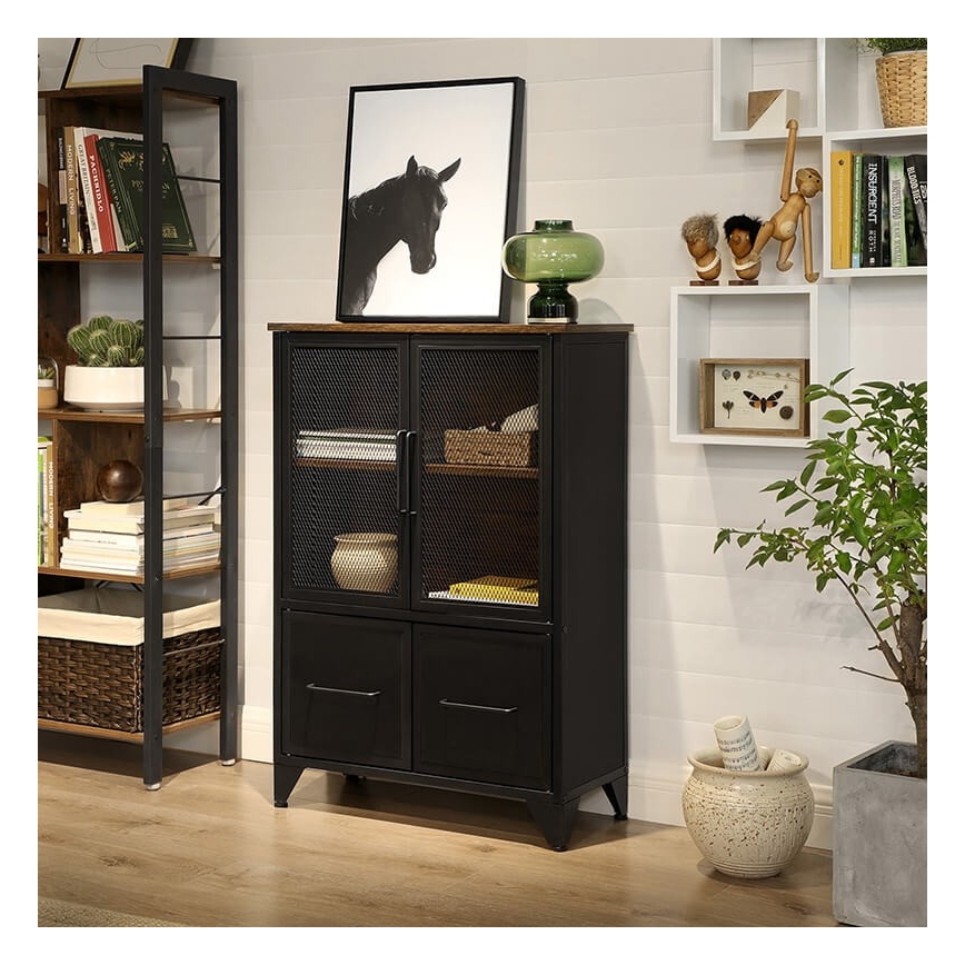 Dressoir FIRA zwart/bruin