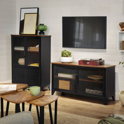 Dressoir FIRA zwart/bruin