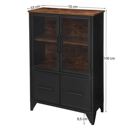 Dressoir FIRA zwart/bruin