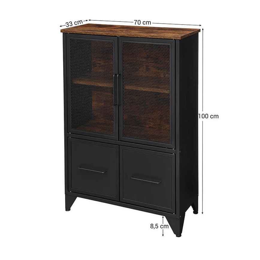 Dressoir FIRA zwart/bruin