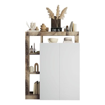 Kast LENOR wit/esdoorn