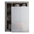 Kast LENOR wit/grijs betonlook