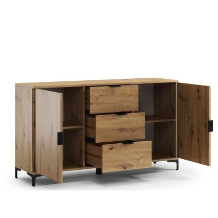 Kast met lades en kleine deur LORA eiken artisan