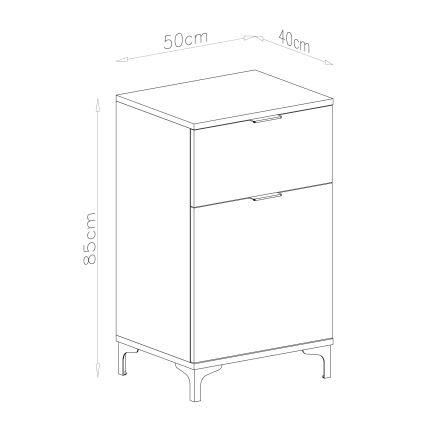 Kast met lades LORA eiken artisan