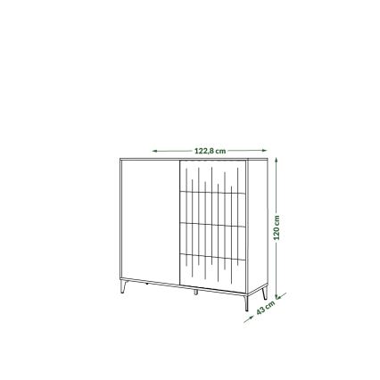Kast met lades RONJA taupe/zwart