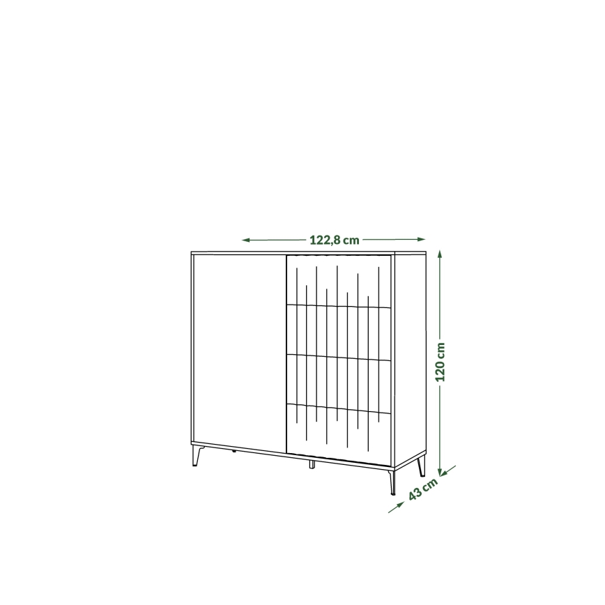 Kast met lades RONJA taupe/zwart
