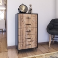 Kast PLANET 95x50 cm bruin/antraciet