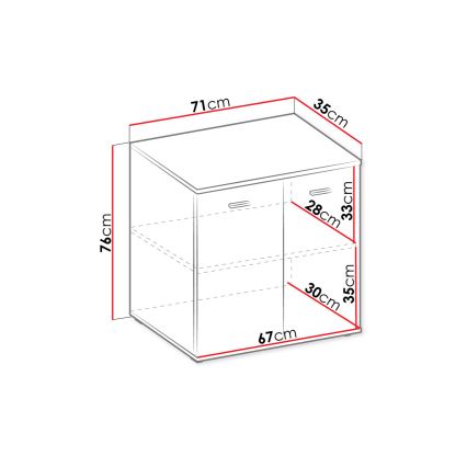 Kastje MIKE 76x71 cm wit