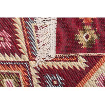 Keerbaar oriëntaals vloerkleed KILIM 80x150 cm rood/beige