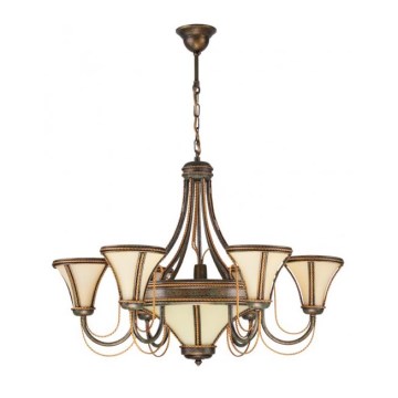 Kemar T/6 - Hanglamp TANAJA 6xE14/60W+1xE27/100W groen