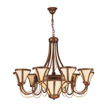 Kemar T/9 - Hanglamp TANAJA 9xE14/60W+1xE27/100W rood