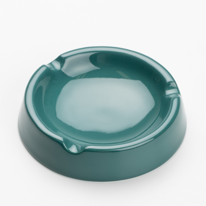 Keramische asbak 13 cm turquoise