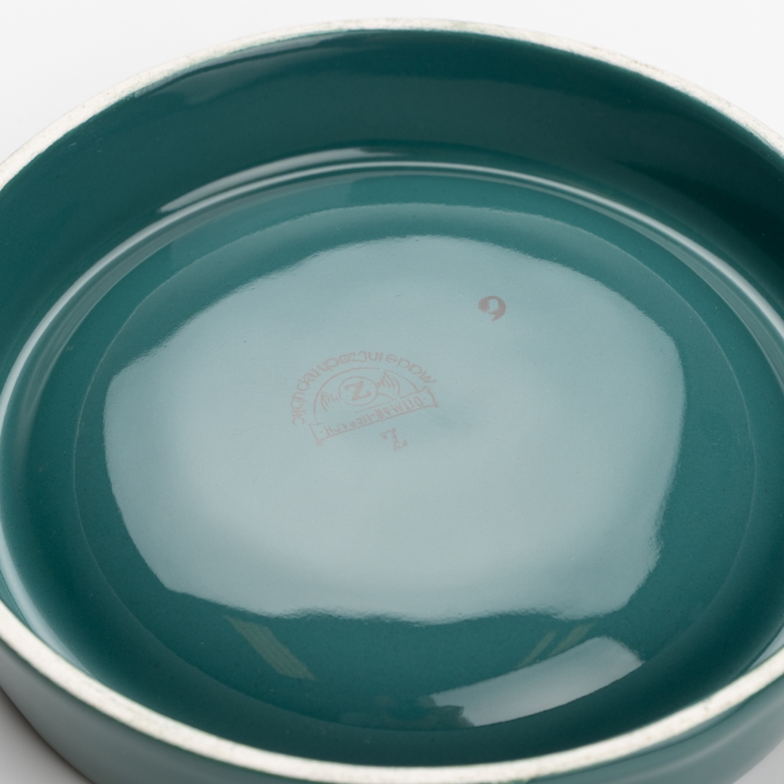 Keramische asbak 13 cm turquoise