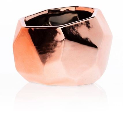 Keramische Bloempot DORIS 8x11 cm rosé goud