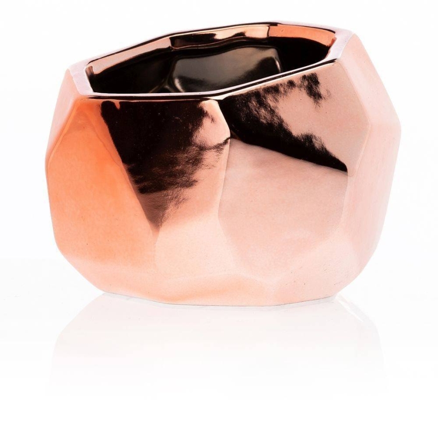 Keramische Bloempot DORIS 8x11 cm rosé goud