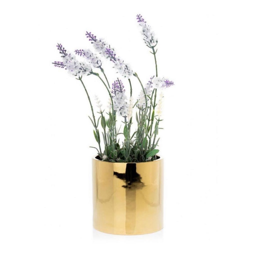 Keramische Bloempot FLORA 13x13 cm goud