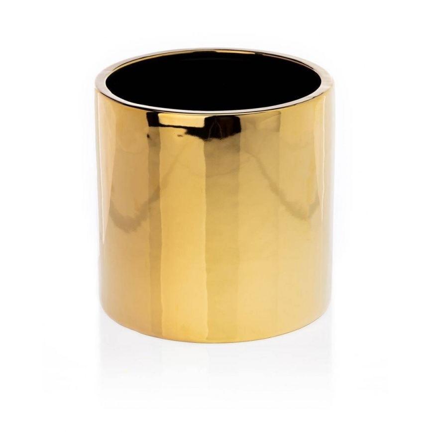 Keramische Bloempot FLORA 15x15 cm goud
