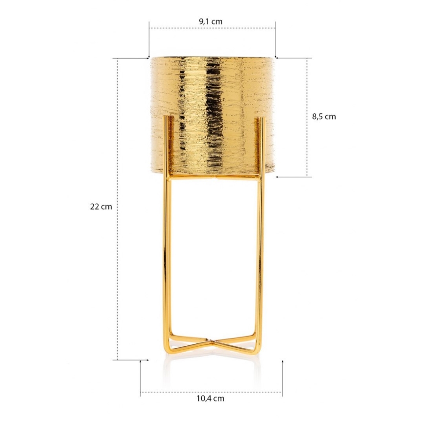 Keramische Bloempot FLORRI 22x10,4 cm goud
