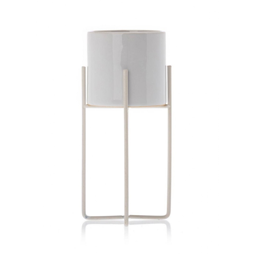 Keramische Bloempot FLORRI 22x10,4 cm wit