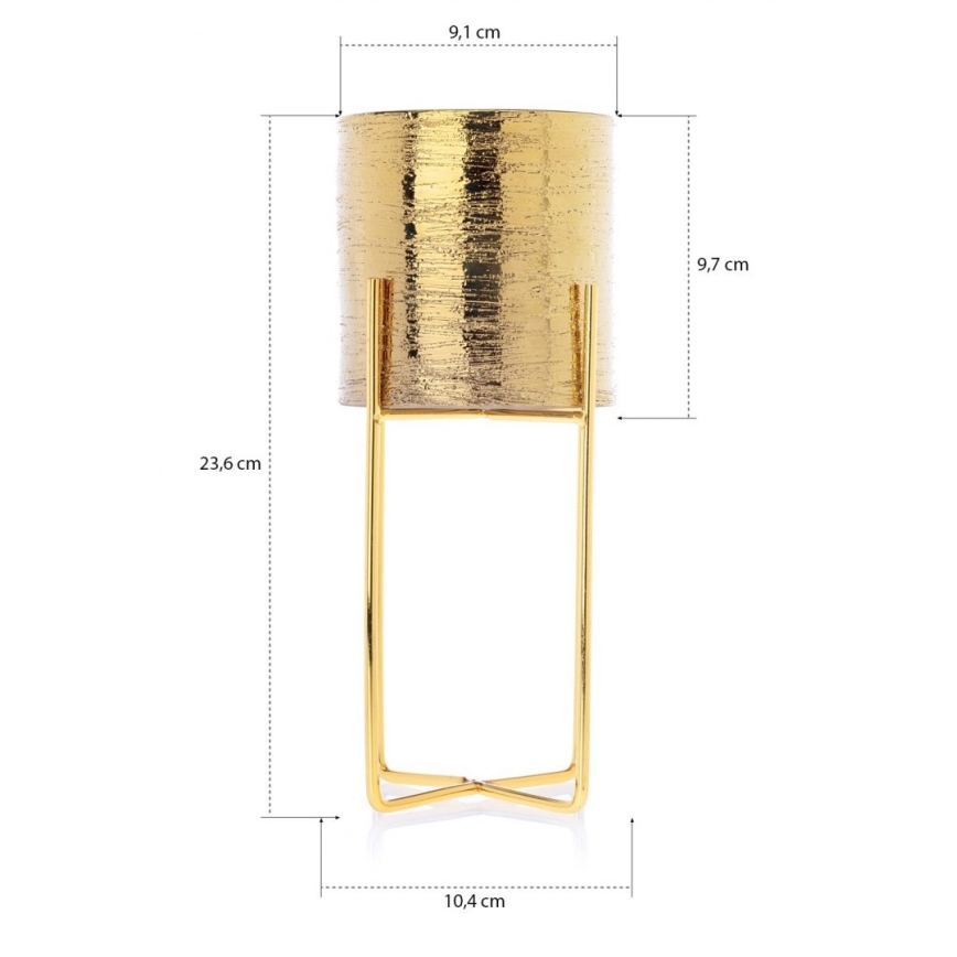 Keramische Bloempot FLORRI 23,6x10,4 cm goud