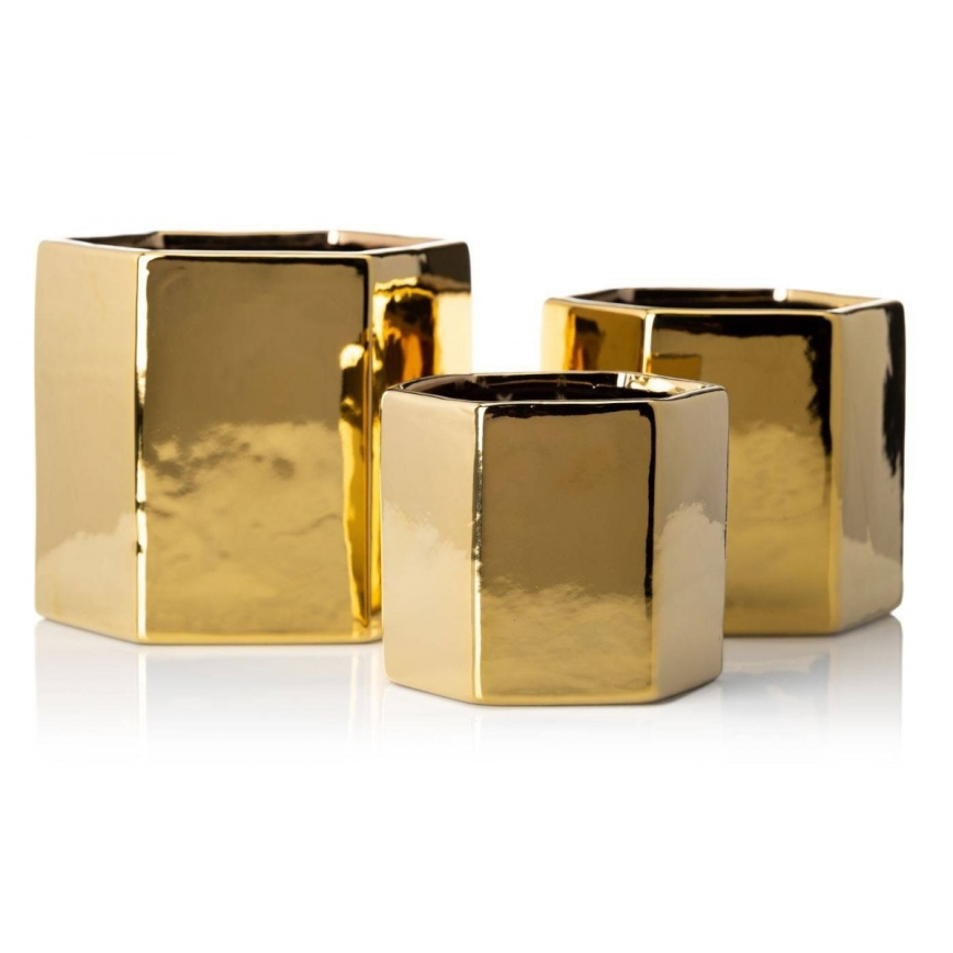 Keramische Bloempot MIA 12x14 cm goud