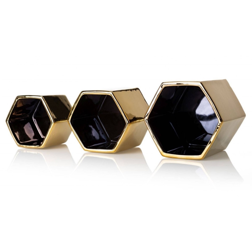 Keramische Bloempot MIA 12x14 cm goud