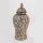 Keramische pot 33,5x16 cm goud/grijs