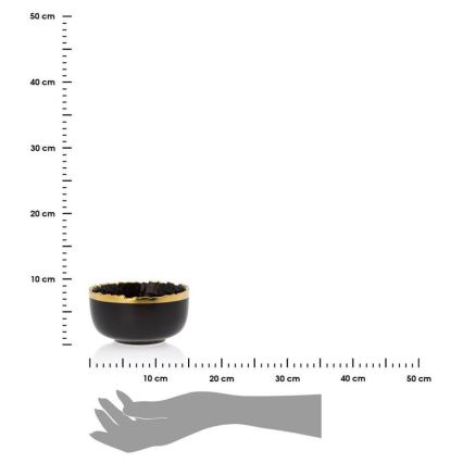 Keramische schaal KATI 11,5 cm zwart/goud