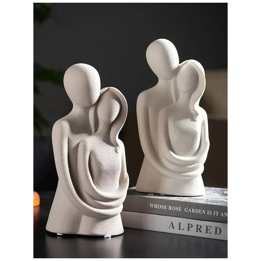 Keramische tafeldecoratie 21x8,5x10 cm, wit