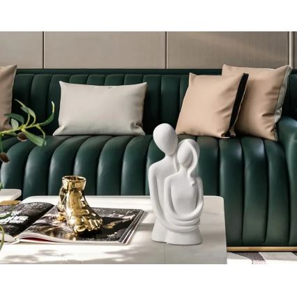 Keramische tafeldecoratie 21x8,5x10 cm, wit