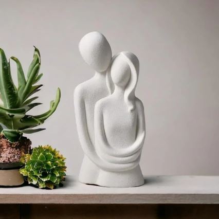 Keramische tafeldecoratie 21x8,5x10 cm, wit