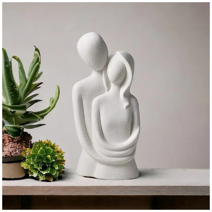 Keramische tafeldecoratie 21x8,5x10 cm, wit