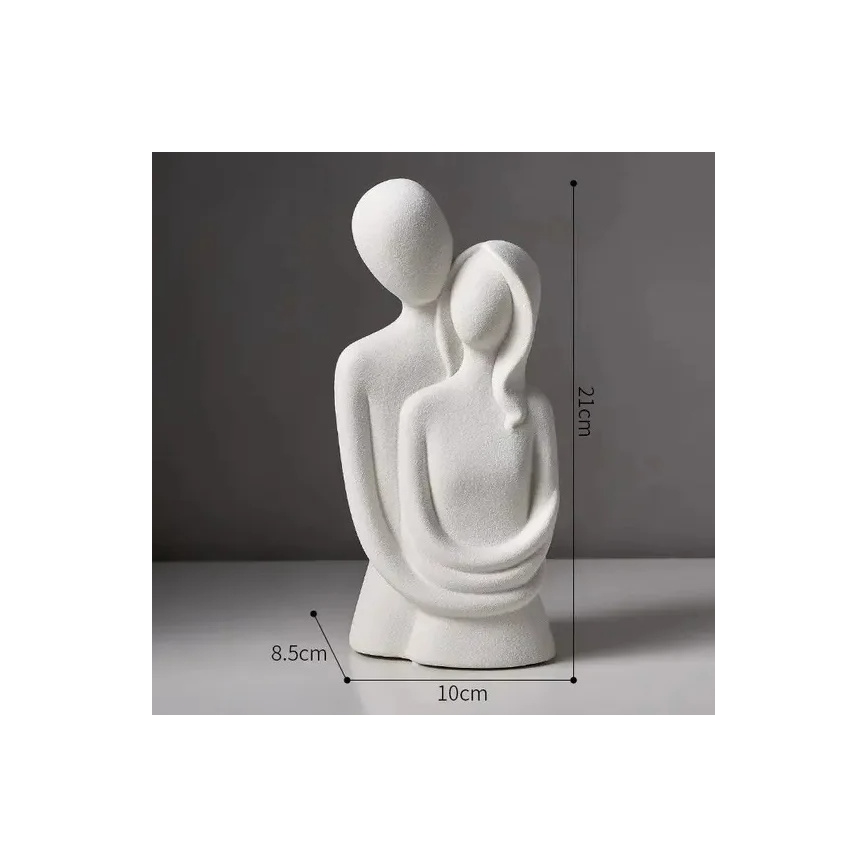 Keramische tafeldecoratie 21x8,5x10 cm, wit